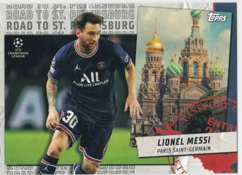 Lionel Messi Paris Saint-Germain Topps UEFA Champions League Collection 2021/22 Road to St. Petersburg #RSP-18