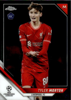 Tyler Morton Liverpool Topps UEFA Champions League Chrome 2021/22 #87