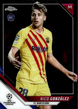 Nico Gonzalez FC Barcelona Topps UEFA Champions League Chrome 2021/22 #107