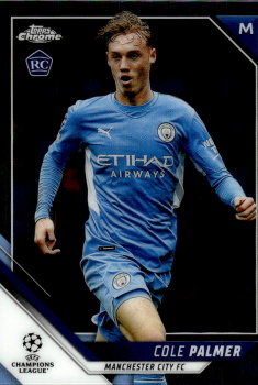Cole Palmer Manchester City Topps UEFA Champions League Chrome 2021/22 #135