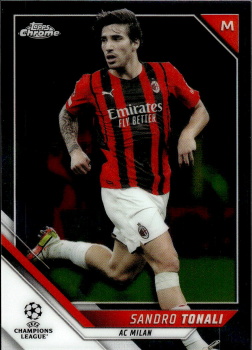 Sandro Tonali A.C. Milan Topps UEFA Champions League Chrome 2021/22 #147