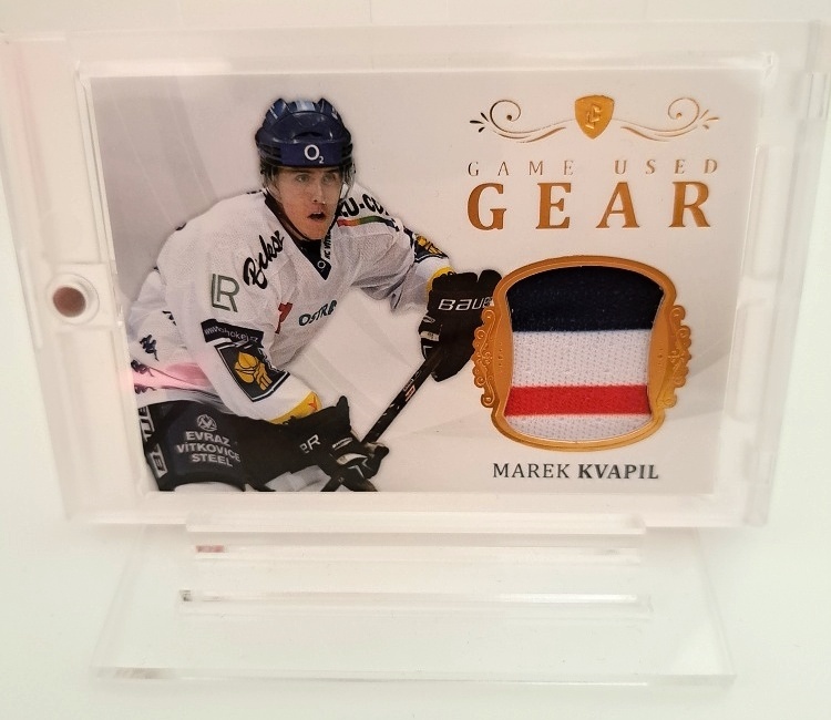 Marek Kvapil Vitkovice LC 2023 Rekordy ELH Game used gear gold /20 #GUG6