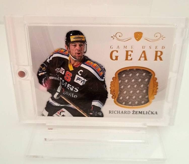 Richard Zemlicka Sparta Praha LC 2023 Rekordy ELH Game used gear gold /20 #GUG3