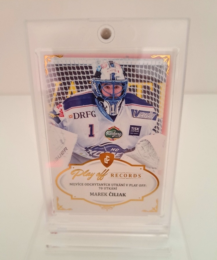 Marek Ciliak Kometa Brno LC 2023 Rekordy ELH Play Off Records Gold /20 #PG6
