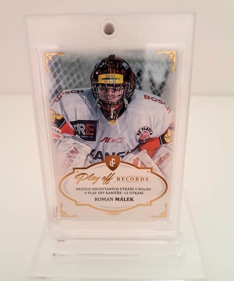 Roman Malek Slavia Praha LC 2023 Rekordy ELH Play Off Records Gold /20 #PS1
