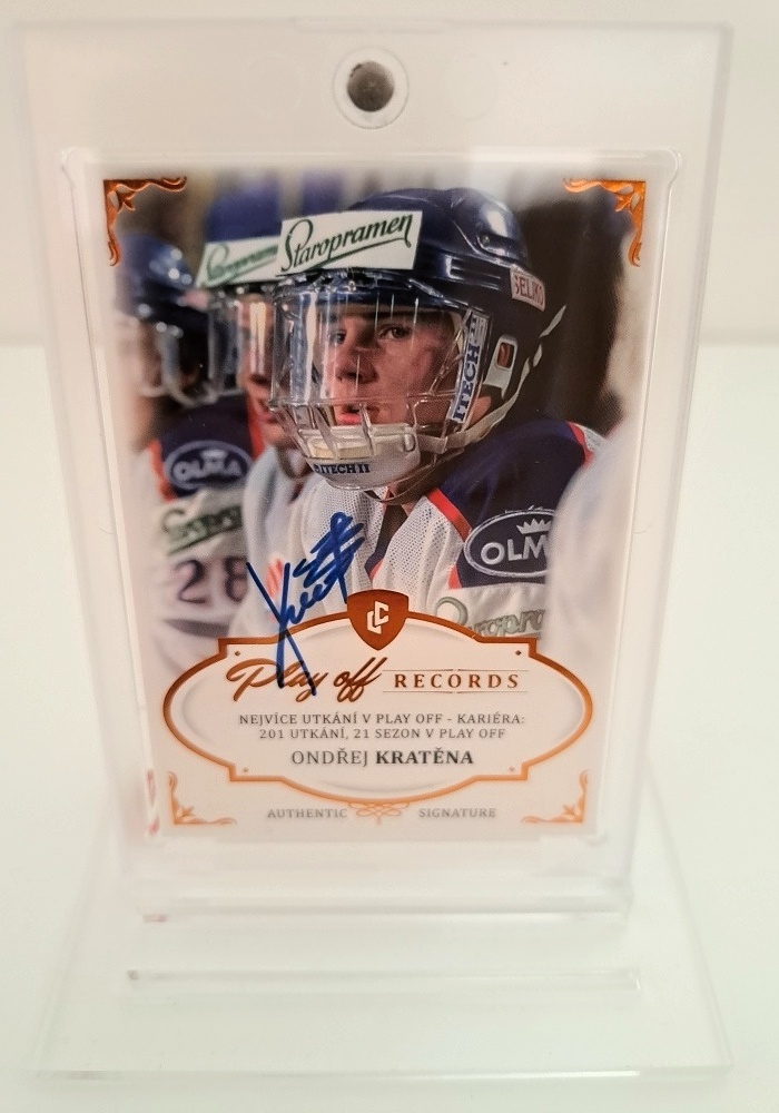 Ondrej Kratena Olomouc LC 2023 Rekordy ELH Play Off Records Signature /13 #