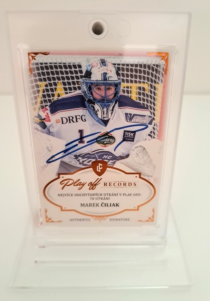 Marek Čiliak Kometa Brno LC 2023 Rekordy ELH Play Off Records Signature /13 #