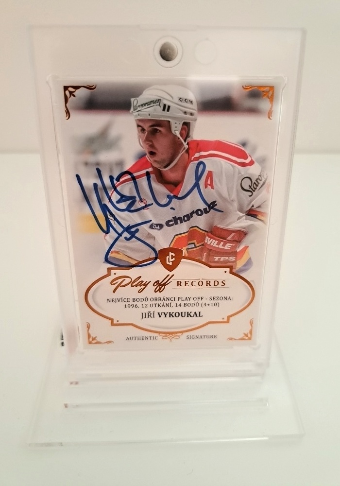 Jiri Vykoukal Sparta Praha LC 2023 Rekordy ELH Play Off Records Signature /13 #