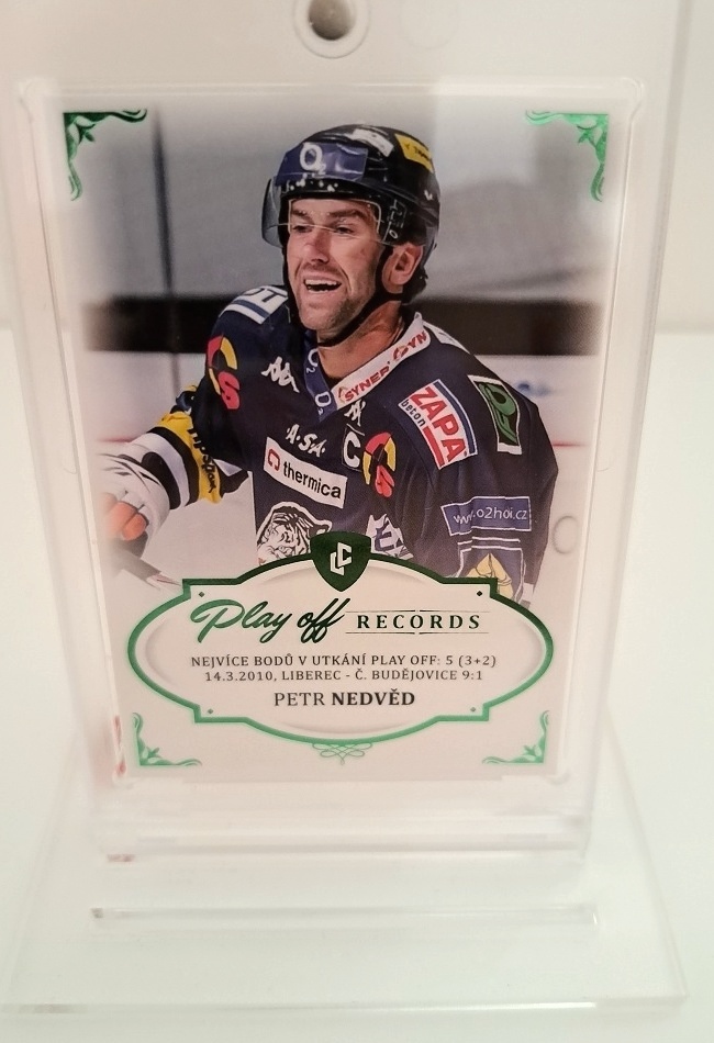 Petr Nedved Liberec LC 2023 Rekordy ELH Play Off Records Emerald /5 #