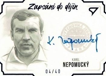 Karel Nepomucky Slavia Praha Dekady Fotbalove Ligy 2023 SportZoo Zapsani do dejin Auto /40 #S-KN