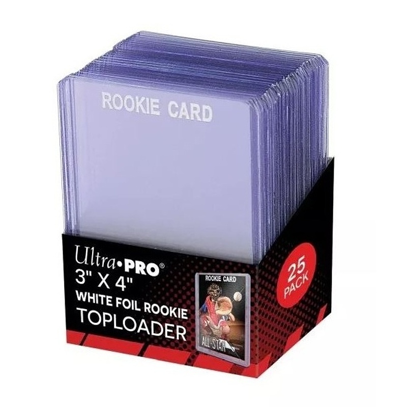 Plastový toploader Ultra Pro 35pt White Rookie, balení 25 ks