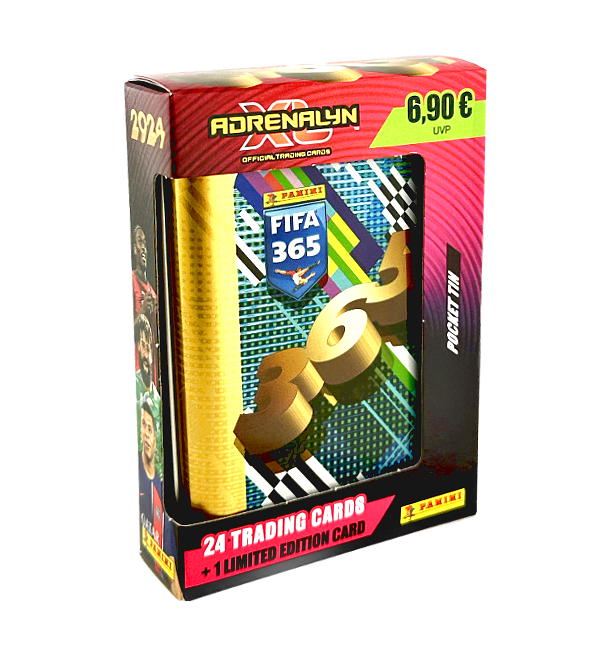 Panini Adrenalyn XL FIFA 365 2024 Pocket Tin malá plechovka
