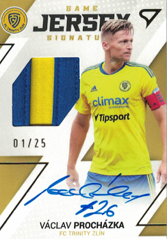 Vaclav Prochazka Zlin SportZoo FORTUNA:LIGA 2022/23 1. serie Game Jersey Auto /25 #GJS-VP