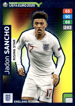 Jadon Sancho England Panini Road to EURO 2020 Rising Star #282