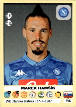 Marek Hamsik SSC Napoli samolepka Calciatori 2018/19 Panini #354