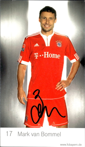 Mark van Bommel FC Bayern Mnichov 2009/10 Podpisova karta Autogram
