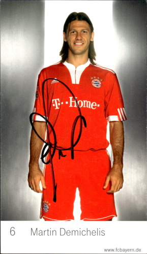 Martin Demichelis FC Bayern Mnichov 2009/10 Podpisova karta Autogram