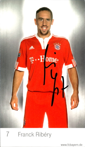 Franck Ribéry FC Bayern Mnichov 2009/10 Podpisova karta Autogram