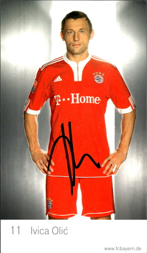 Ivica Olic FC Bayern Mnichov 2009/10 Podpisova karta Autogram