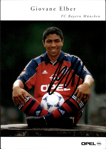 Giovane Elber FC Bayern Mnichov 1999/00 Podpisova karta Autogram