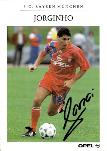 Jorginho FC Bayern Mnichov 1992/93 Podpisova karta Autogram