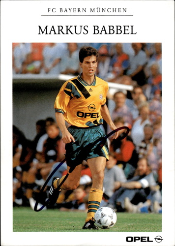 Markus Babbel FC Bayern Mnichov 1995/96 Podpisova karta Autogram