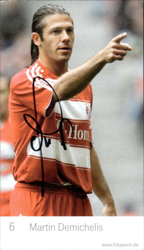Martin Demichelis FC Bayern Mnichov 2007/08 Podpisova karta Autogram