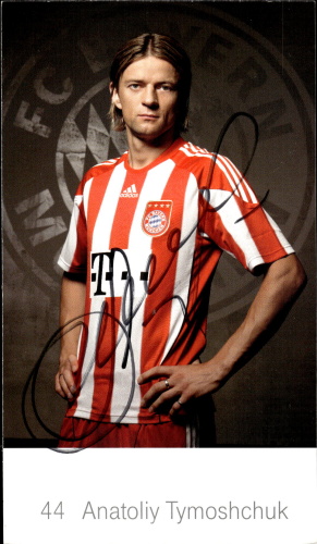 Anatoliy Tymoshchuk FC Bayern Mnichov 2010/11 Podpisova karta Autogram