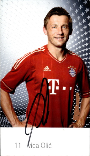 Ivica Olic FC Bayern Mnichov 2011/12 Podpisova karta Autogram