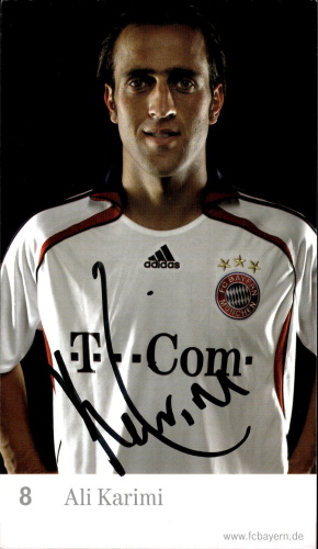 Ali Karimi FC Bayern Mnichov 2006/07 Podpisova karta Autogram