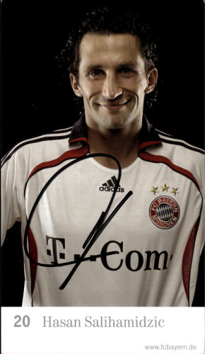 Hasan Salihamidzic FC Bayern Mnichov 2006/07 Podpisova karta Autogram