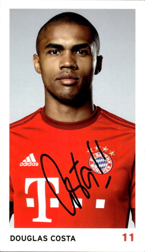 Douglas Costa FC Bayern Mnichov 2015/16 Podpisova karta Autogram