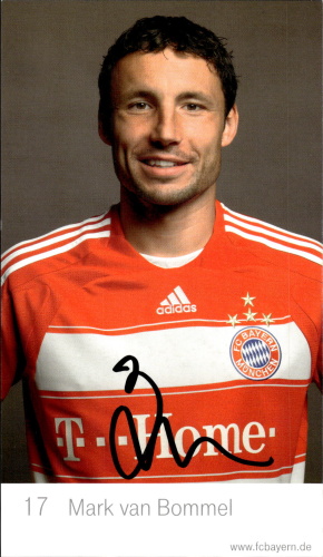 Mark van Bommel FC Bayern Mnichov 2008/09 Podpisova karta Autogram