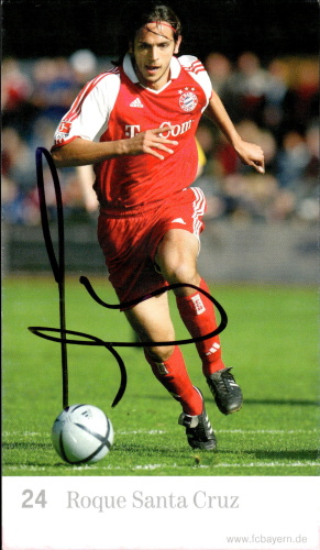 Roque Santa Cruz FC Bayern Mnichov 2004/05 Podpisova karta Autogram