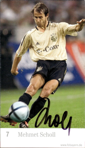 Mehmet Scholl FC Bayern Mnichov 2004/05 Podpisova karta Autogram