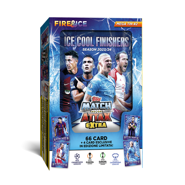 Topps Match Attax UEFA Champions League EXTRA 2023/24 Box Mega Tin 2 Ice Cool Finishers Plechovka