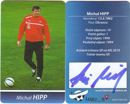 Michal Hipp Slovensko Fanklub slovenskej reprezentacie originalni autogram #12