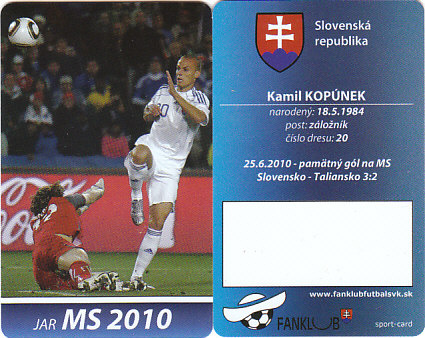 Kamil Kopunek Slovensko Fanklub slovenskej reprezentacie #21