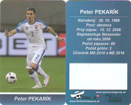Peter Pekarik Slovensko Fanklub slovenskej reprezentacie #35