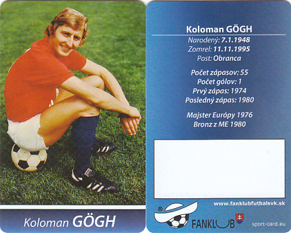 Koloman Gogh Ceskoslovensko Fanklub slovenskej reprezentacie #24