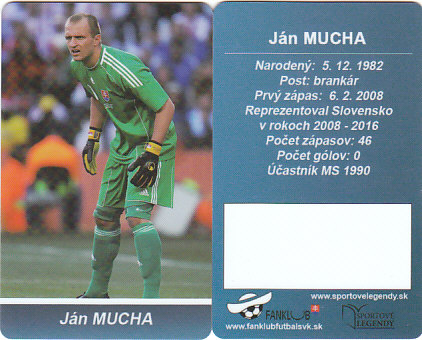 Jan Mucha Slovensko Fanklub slovenskej reprezentacie #31