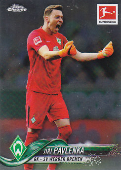 Jiri Pavlenka Werder Bremen Topps Chrome Bundesliga 2019 #80
