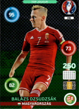 Balazs Dzsudzsak Hungary Panini UEFA EURO 2016 Top Joueur #196