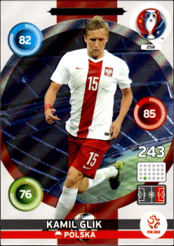 Kamil Glik Poland Panini UEFA EURO 2016 Defensive Rock #258