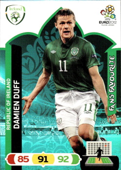 Damien Duff Republic of Ireland Panini UEFA EURO 2012 Fan's Favourite #270