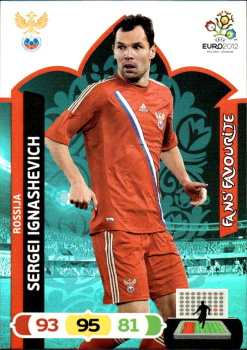 Sergei Ignashevich Russia Panini UEFA EURO 2012 Fan's Favourite #271