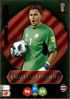 Keylor Navas Costa Rica Panini 2018 World Cup Limited Edition #LE-KN