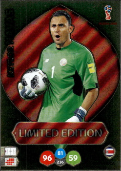 Keylor Navas Costa Rica Panini 2018 World Cup Limited Edition #LE-KN