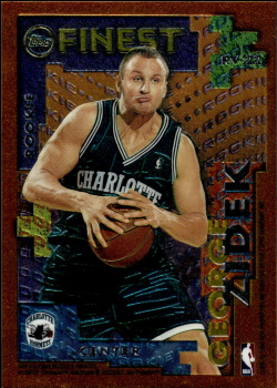 Jiri Zidek Charlotte Hornets 1995/96 Topps Finest Rookie/Veteran #RV-22