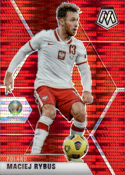 Maciej Rybus Poland Panini UEFA EURO 2020 Mosaic Red Pulsar Prizm #68